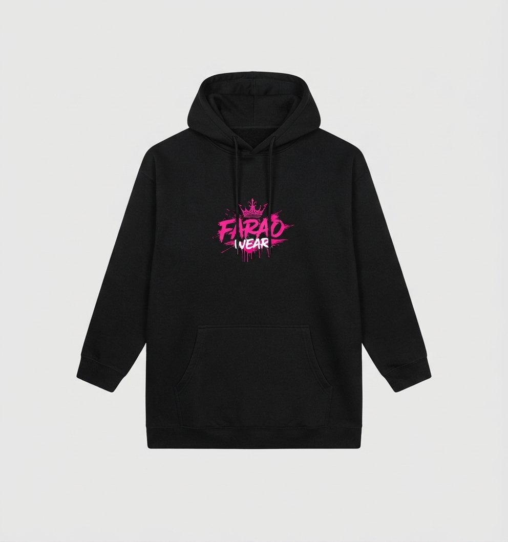 Regular Long Sleeves Black & Pink